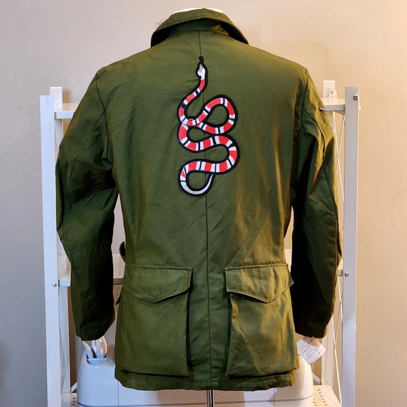 Vintage Jackets & Blazers - Upcycled Vintage 1976 Swedish C46 Military Field Jacket, Women's M